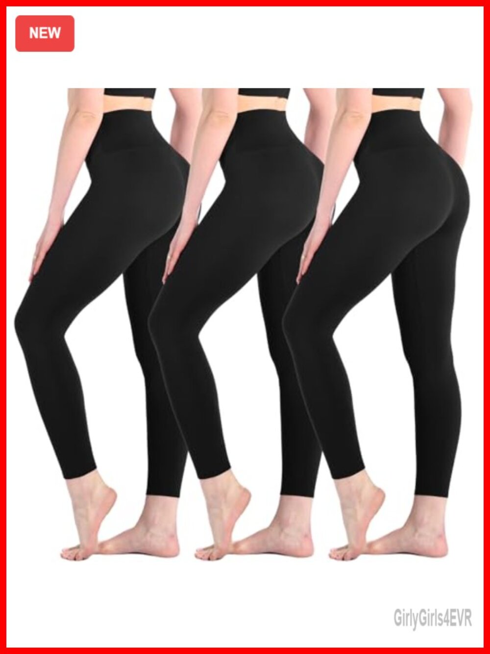 3 Pack High Waisted Soft Yoga Leggings for Women